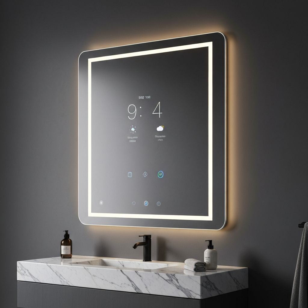 Интерьер с умным зеркалом Lumir